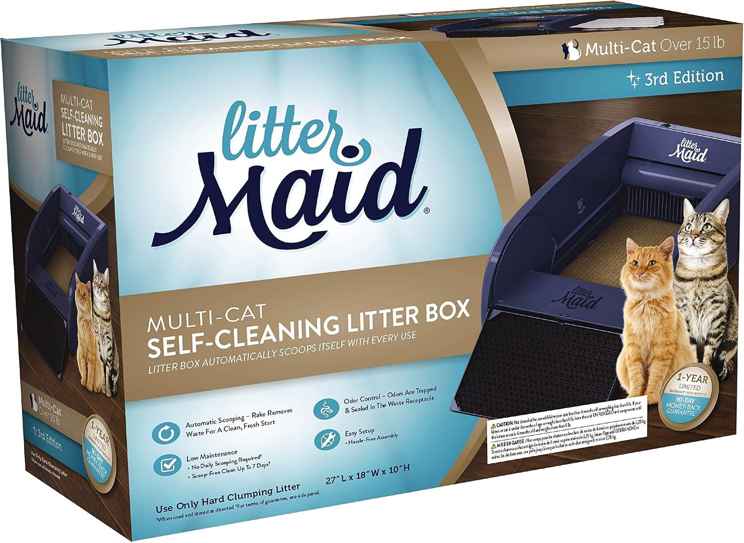 Self-Cleaning Litter Box System for Multiple Cats - 10 Piece Set