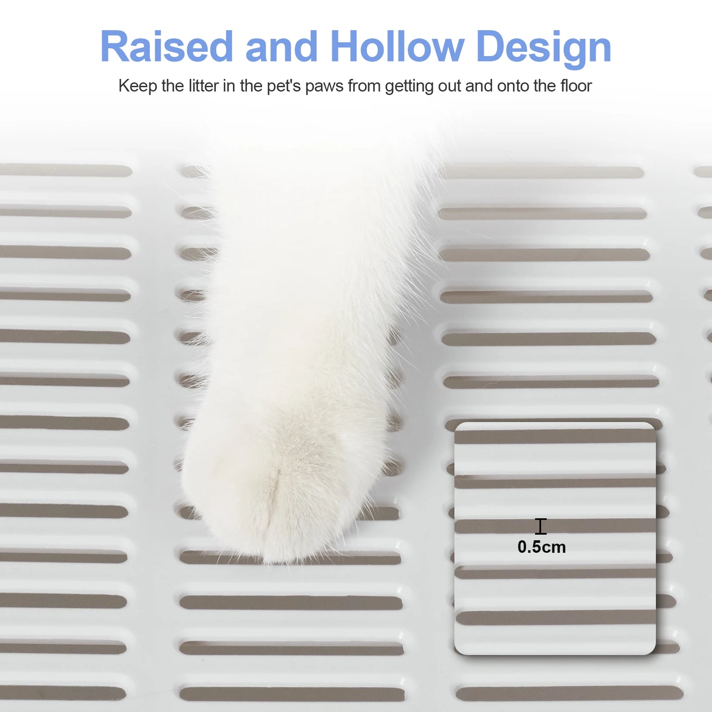Extra Large Foldable Cat Litter Box with Front Entry and Top Exit Tray