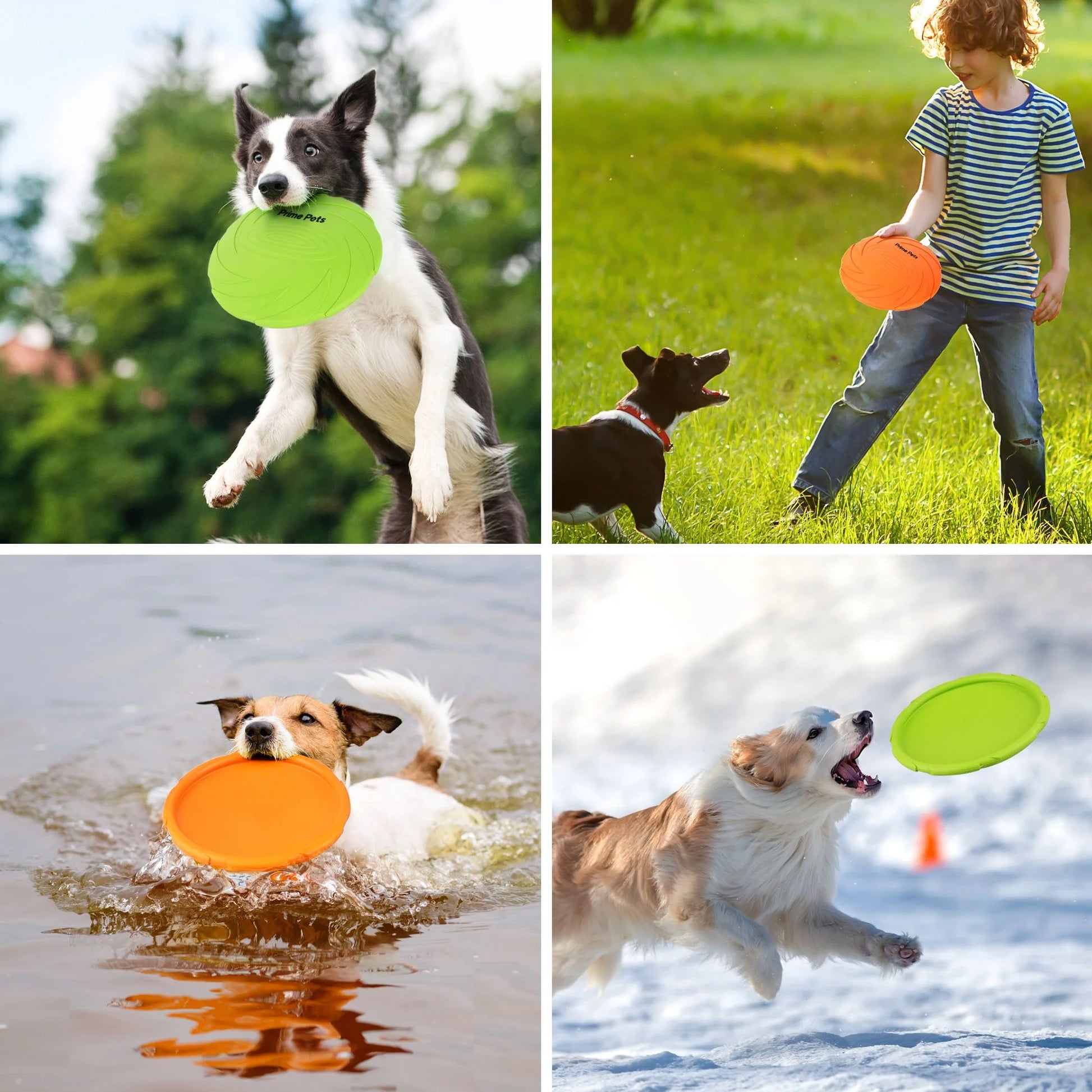 2 Pack 7 Inch Dog Frisbees, Dog Flying Disc Durable Dog Toys