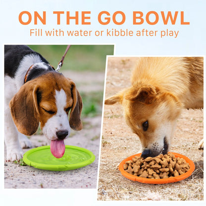 2 Pack 7 Inch Dog Frisbees, Dog Flying Disc Durable Dog Toys