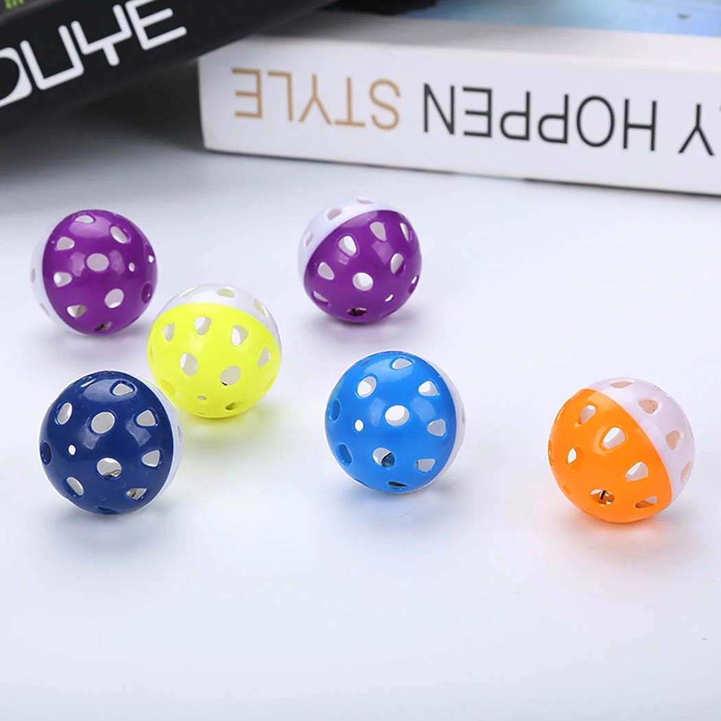 Interactive 6-Piece Cat Toy Set with Bell Balls for Kittens and Cats