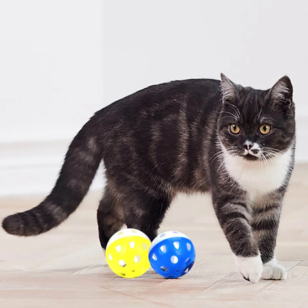 Interactive 6-Piece Cat Toy Set with Bell Balls for Kittens and Cats