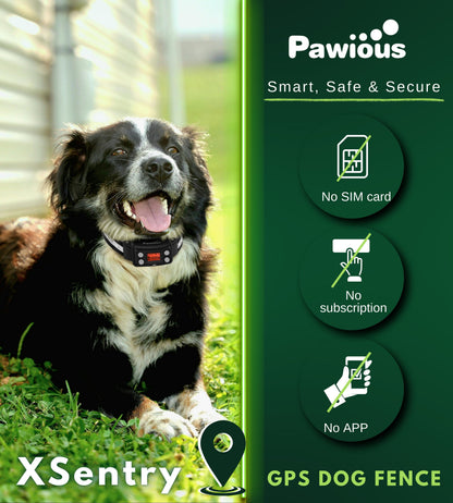 XSentry 3D Generation GPS Dog Fence with Signal Boost Technology and AI Scene Recognition for Outdoor Applications