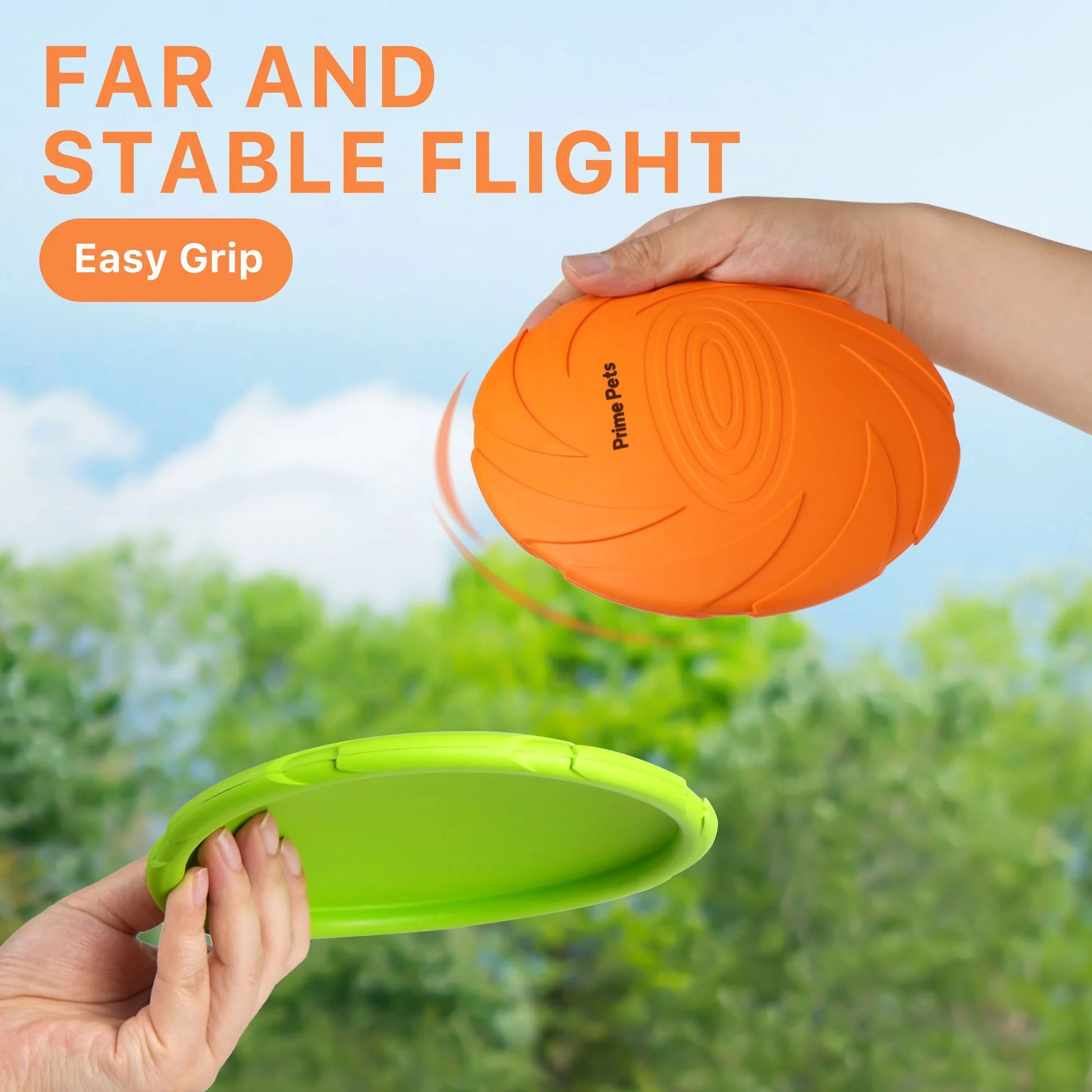 2 Pack 7 Inch Dog Frisbees, Dog Flying Disc Durable Dog Toys
