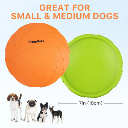 2 Pack 7 Inch Dog Frisbees, Dog Flying Disc Durable Dog Toys