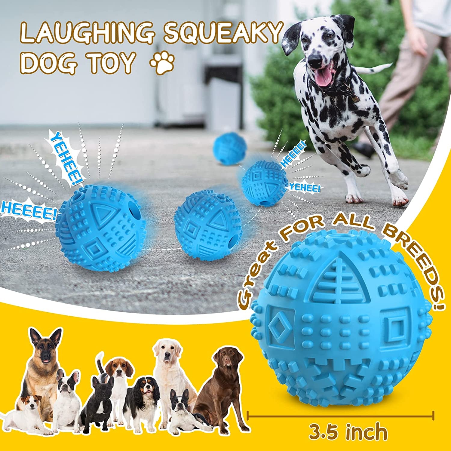 Dog Balls Treat Dispensing Dog Toys for Aggressive Chewers Large Breed