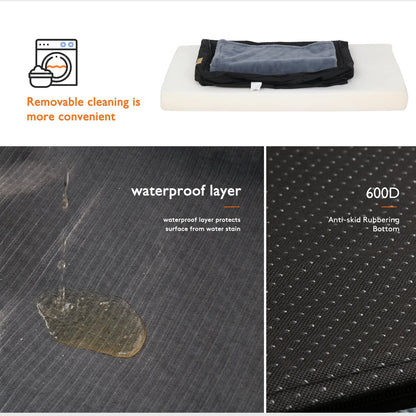 Orthopedic Washable Dog Bed for Large Breeds - Comfortable Sponge Foam Pet Bedding for Crate Use