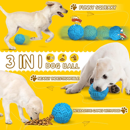 Dog Balls Treat Dispensing Dog Toys for Aggressive Chewers Large Breed