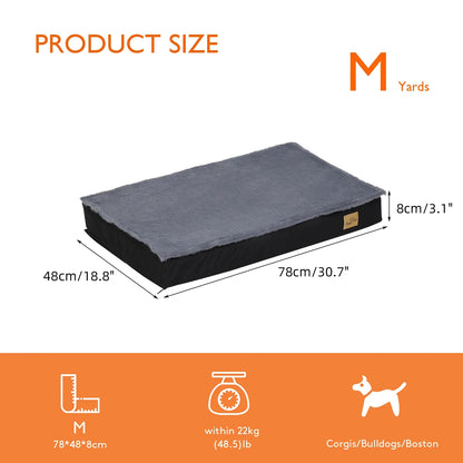Orthopedic Washable Dog Bed for Large Breeds - Comfortable Sponge Foam Pet Bedding for Crate Use