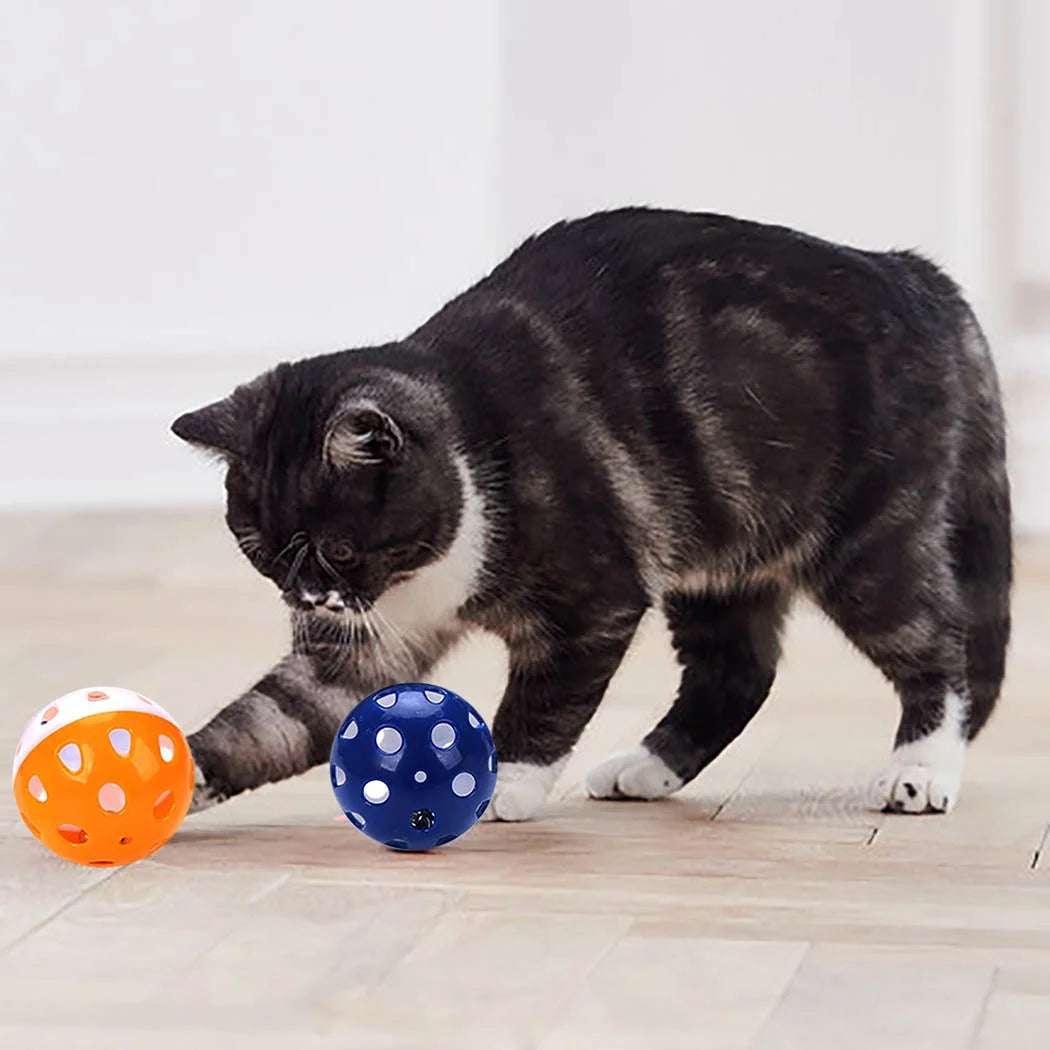 Interactive 6-Piece Cat Toy Set with Bell Balls for Kittens and Cats
