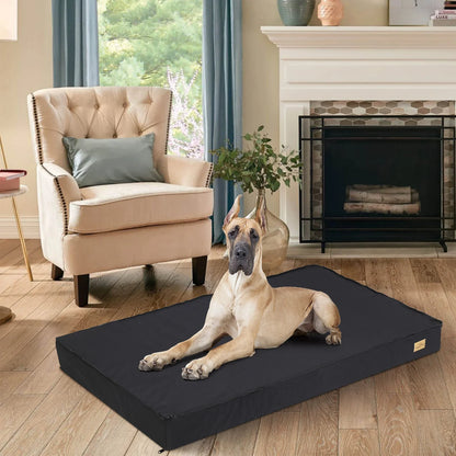 Orthopedic Washable Dog Bed for Large Breeds - Comfortable Sponge Foam Pet Bedding for Crate Use