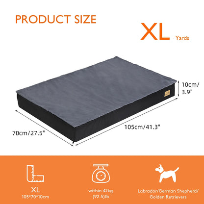 Orthopedic Washable Dog Bed for Large Breeds - Comfortable Sponge Foam Pet Bedding for Crate Use