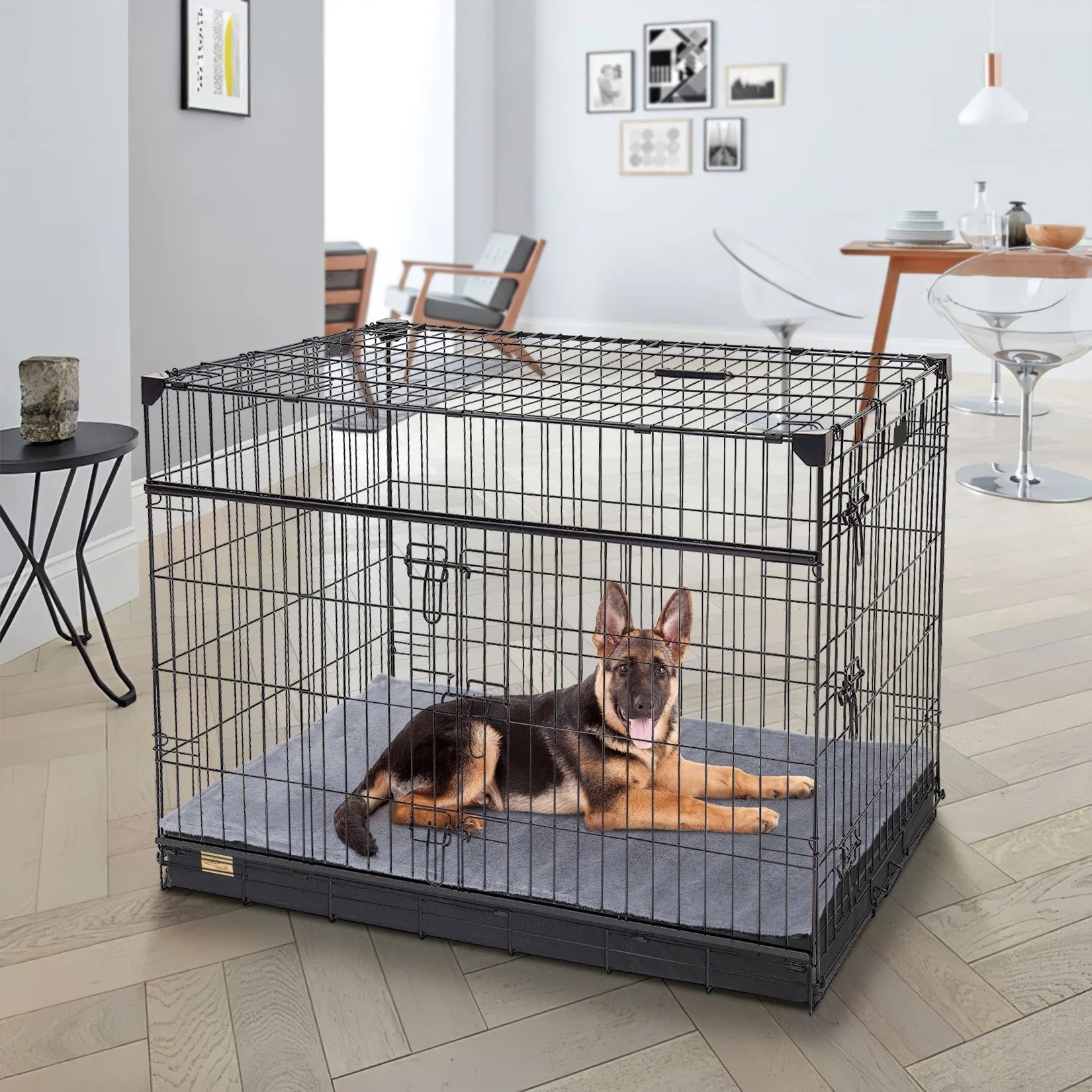 Orthopedic Washable Dog Bed for Large Breeds - Comfortable Sponge Foam Pet Bedding for Crate Use
