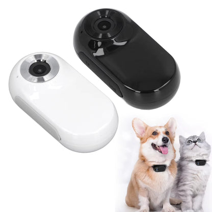 Pet Collar Camera with 120-Degree Lens, OTG Connection, Video Recording, Adjustable Magnetic Design for Outdoor Use