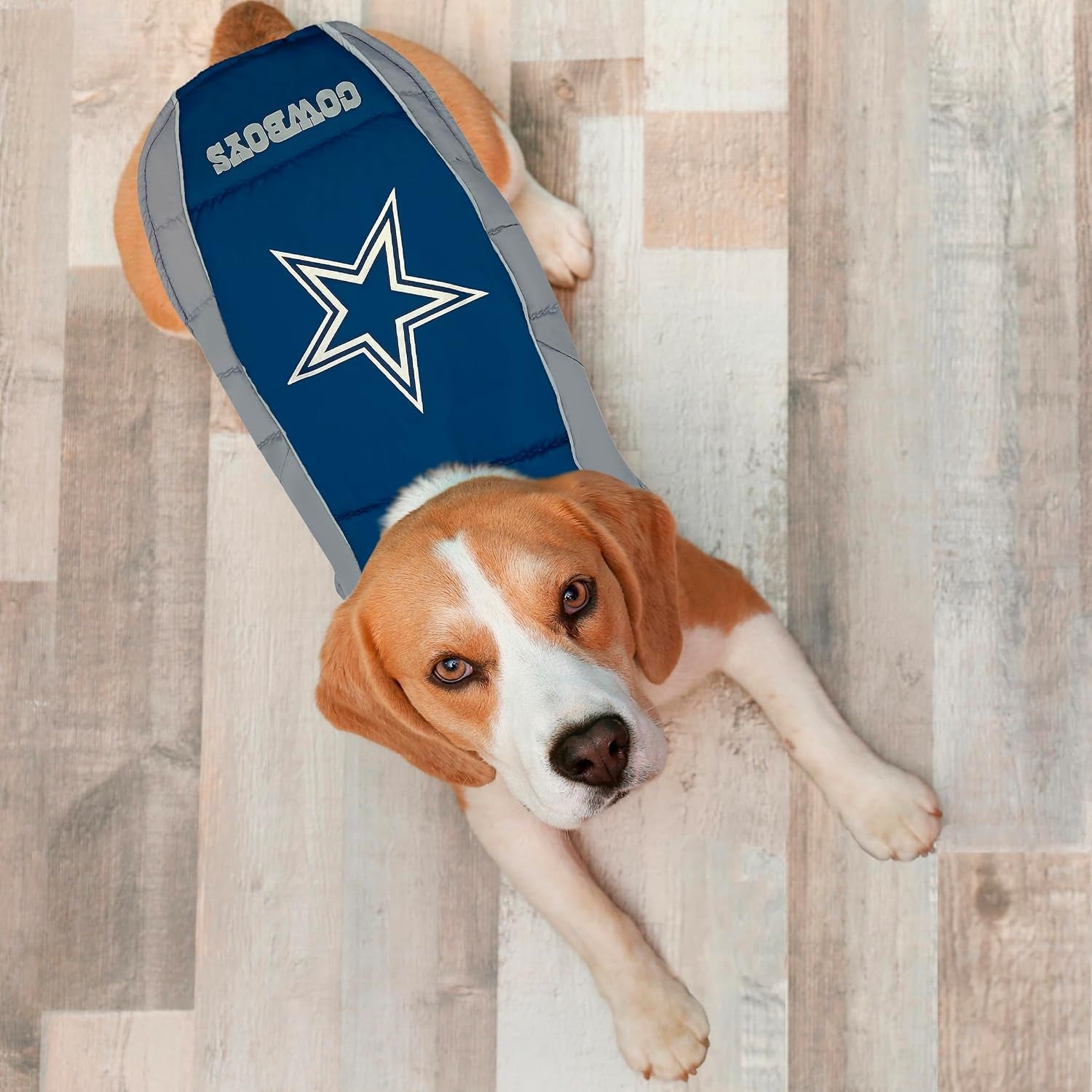 NFL Dallas Cowboys Puffer Vest for Dogs & Cats, Size Large. Warm, Cozy, and Waterproof Dog Coat, for Small and Large Dogs/Cats. Best NFL Licensed PET Warming Sports Jacket