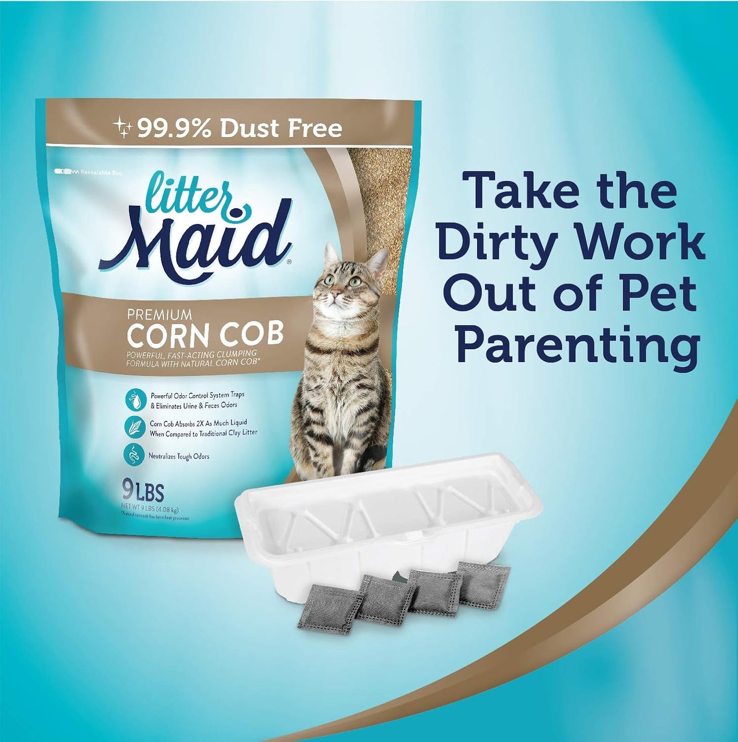 Self-Cleaning Litter Box System for Multiple Cats - 10 Piece Set